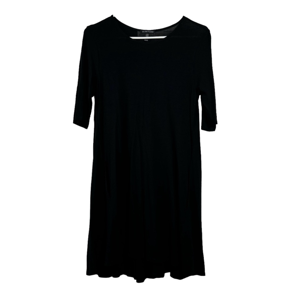 Eileen Fisher Black Dress Size XXS minimalist